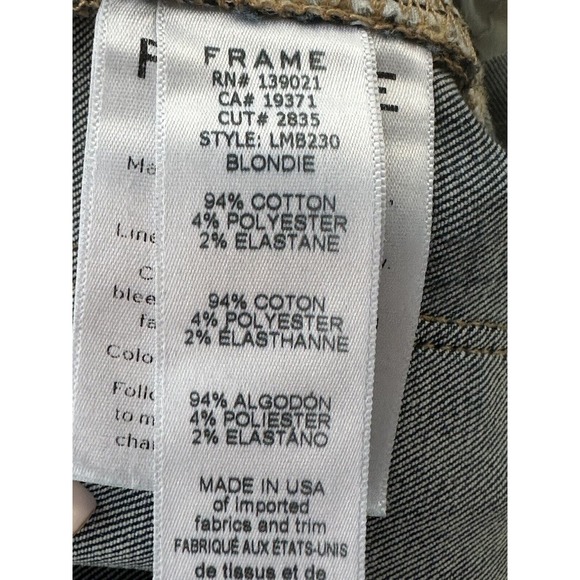 Frame Womens Le Mini Boot Denim Jeans Blondie Medium Wash Distress Boot Cut 31 - Picture 16 of 16